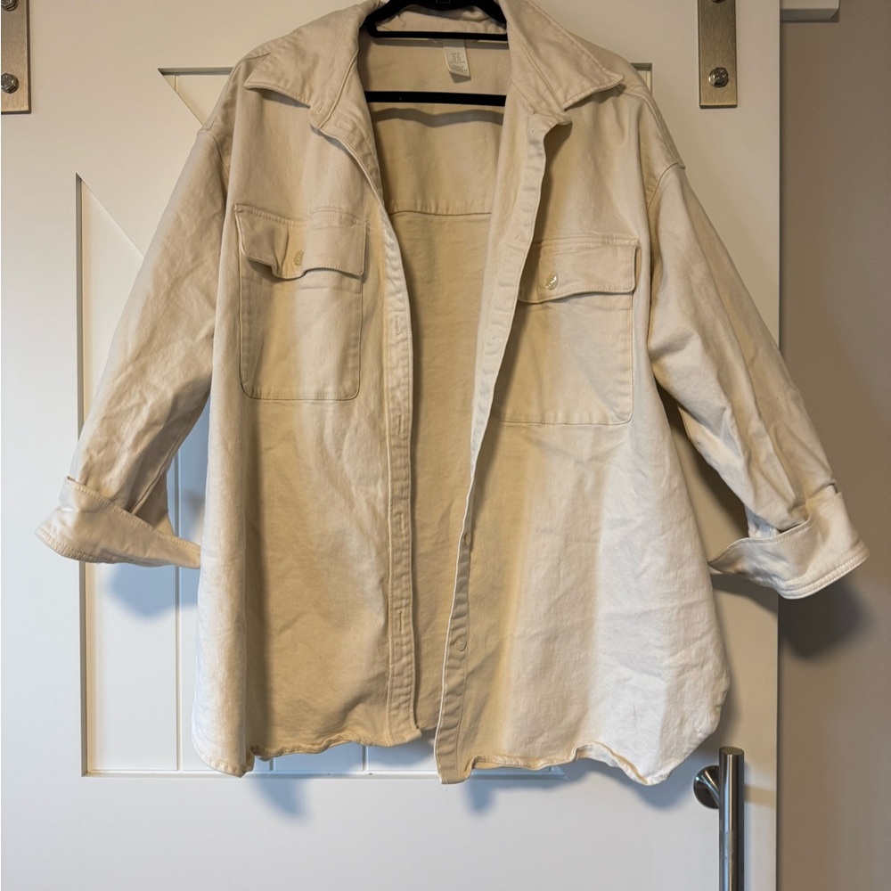 H&M Cream Utility Jacket for Women